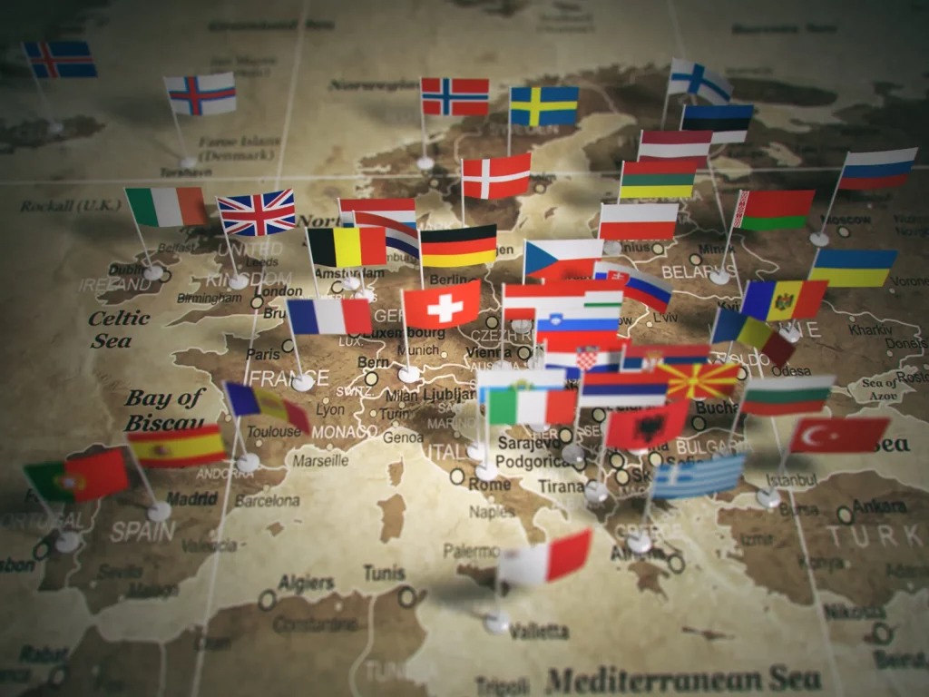 Mapa de la Uni&oacute;n Europea